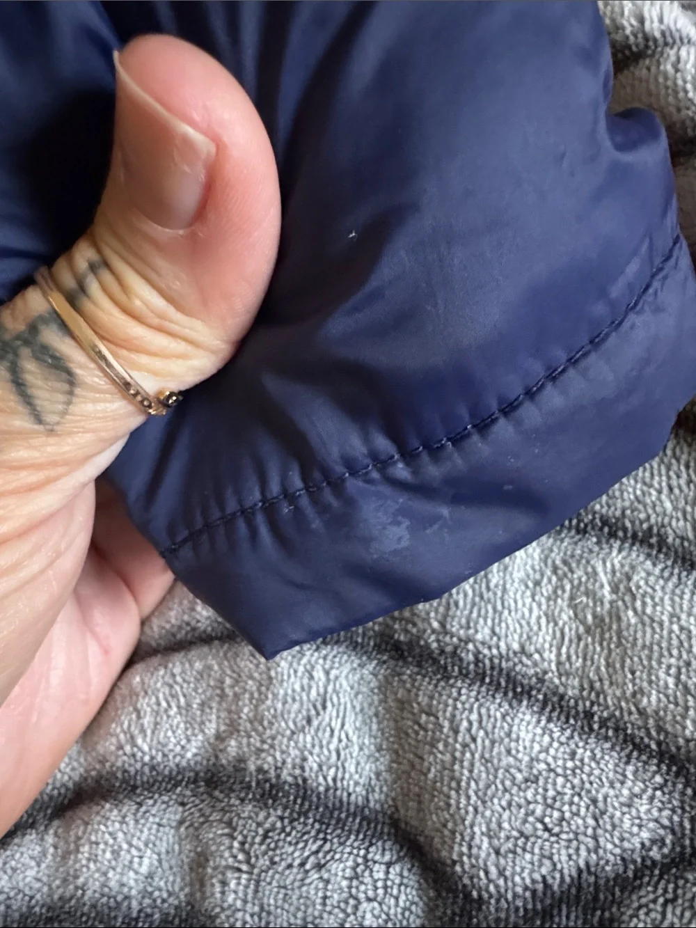 Old Navy Baby Puffer Jacket with Sherpa-Lined Hood Size 3-6 Months - Navy Blue